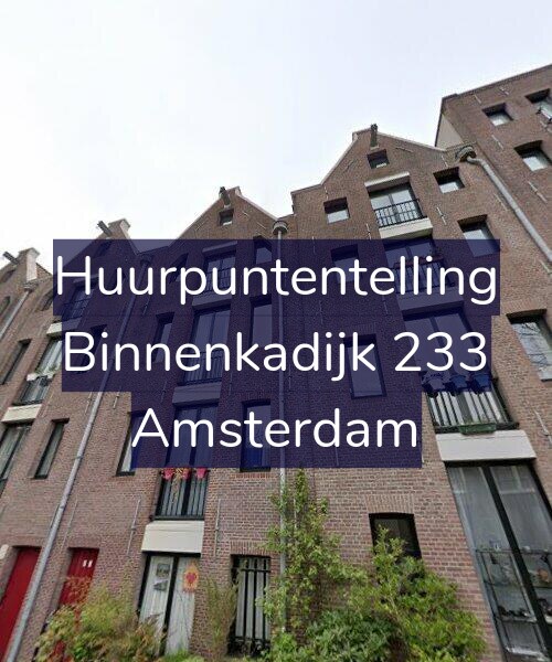Foto gevel Huurpuntentelling voor Binnenkadijk 233, Amsterdam