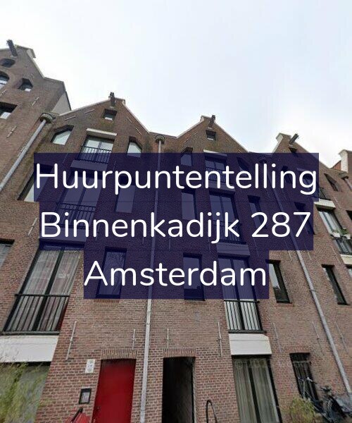 Foto gevel Huurpuntentelling voor Binnenkadijk 287, Amsterdam