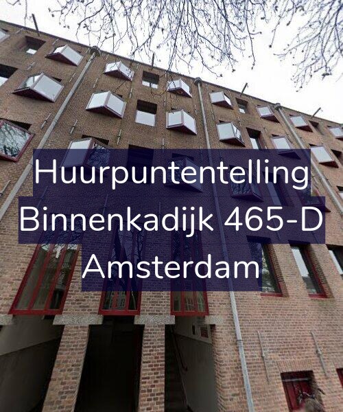 Foto gevel Huurpuntentelling voor Binnenkadijk 465-D, Amsterdam