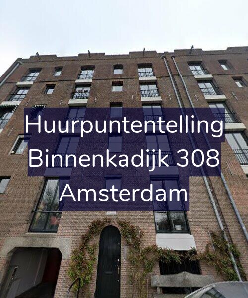 Foto gevel Huurpuntentelling voor Binnenkadijk 308, Amsterdam