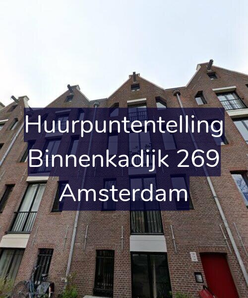 Foto gevel Huurpuntentelling voor Binnenkadijk 269, Amsterdam