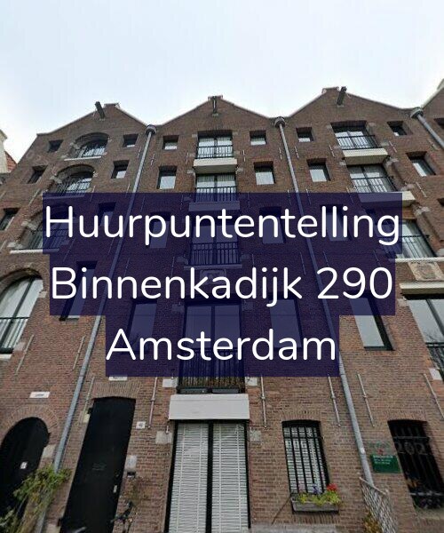 Foto gevel Huurpuntentelling voor Binnenkadijk 290, Amsterdam