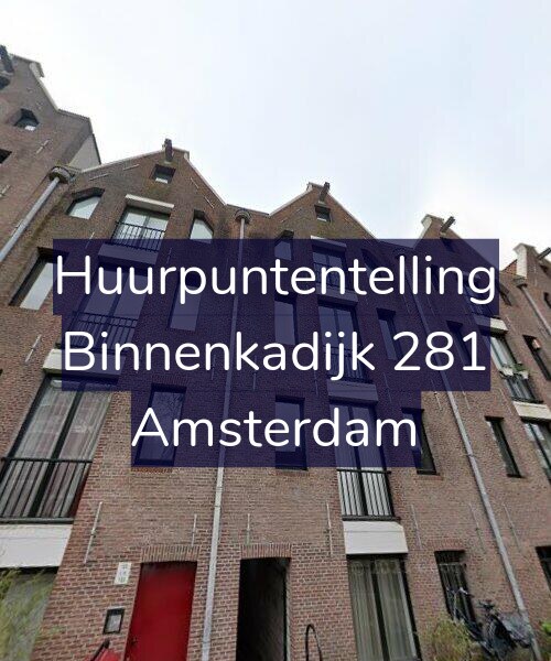 Foto gevel Huurpuntentelling voor Binnenkadijk 281, Amsterdam