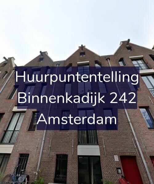 Foto gevel Huurpuntentelling voor Binnenkadijk 242, Amsterdam