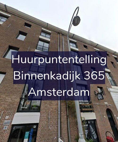 Foto gevel Huurpuntentelling voor Binnenkadijk 365, Amsterdam