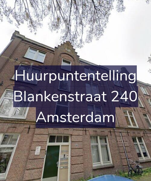 Foto gevel Huurpuntentelling voor Blankenstraat 240, Amsterdam