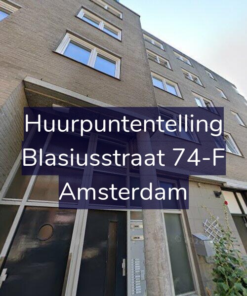 Foto gevel Huurpuntentelling voor Blasiusstraat 74-F, Amsterdam