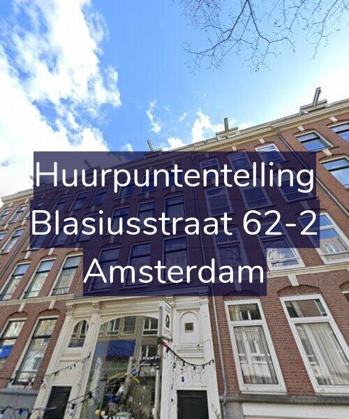 Foto gevel Huurpuntentelling voor Blasiusstraat 62-2, Amsterdam