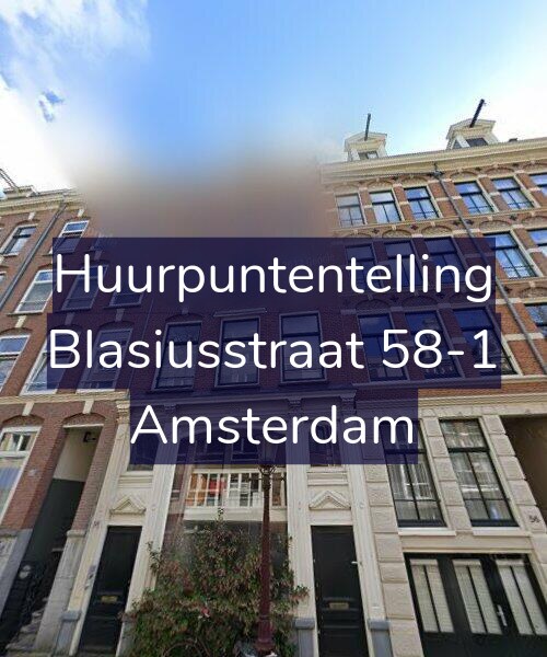Foto gevel Huurpuntentelling voor Blasiusstraat 58-1, Amsterdam