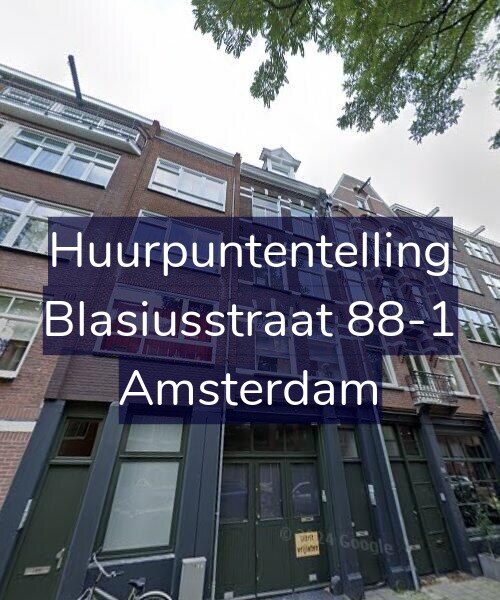 Foto gevel Huurpuntentelling voor Blasiusstraat 88-1, Amsterdam