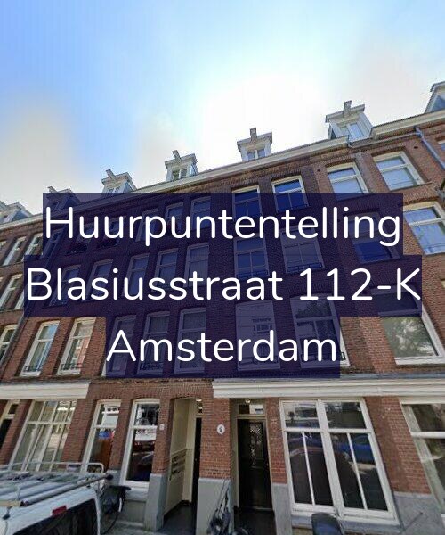 Foto gevel Huurpuntentelling voor Blasiusstraat 112-K, Amsterdam
