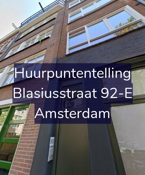 Foto gevel Huurpuntentelling voor Blasiusstraat 92-E, Amsterdam
