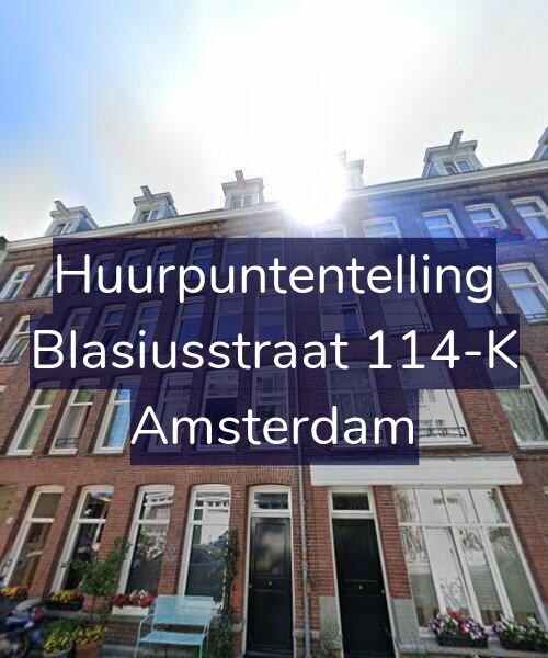 Foto gevel Huurpuntentelling voor Blasiusstraat 114-K, Amsterdam