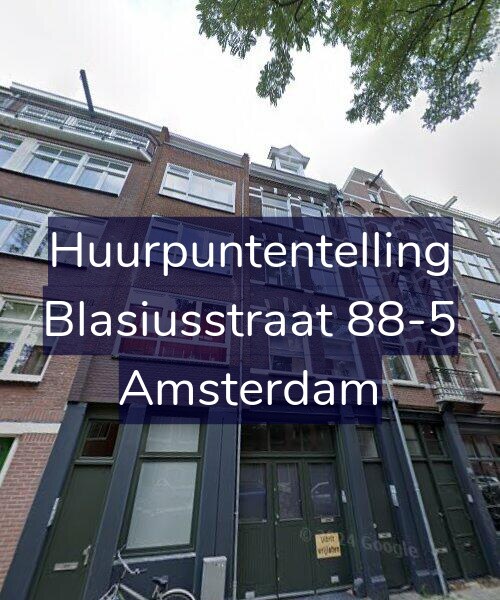 Foto gevel Huurpuntentelling voor Blasiusstraat 88-5, Amsterdam