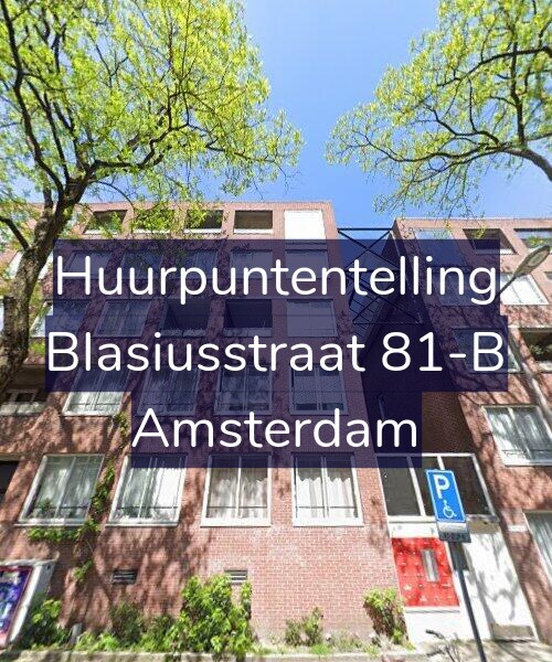 Foto gevel Huurpuntentelling voor Blasiusstraat 81-B, Amsterdam