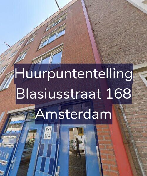 Foto gevel Huurpuntentelling voor Blasiusstraat 168, Amsterdam