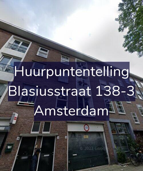 Foto gevel Huurpuntentelling voor Blasiusstraat 138-3, Amsterdam