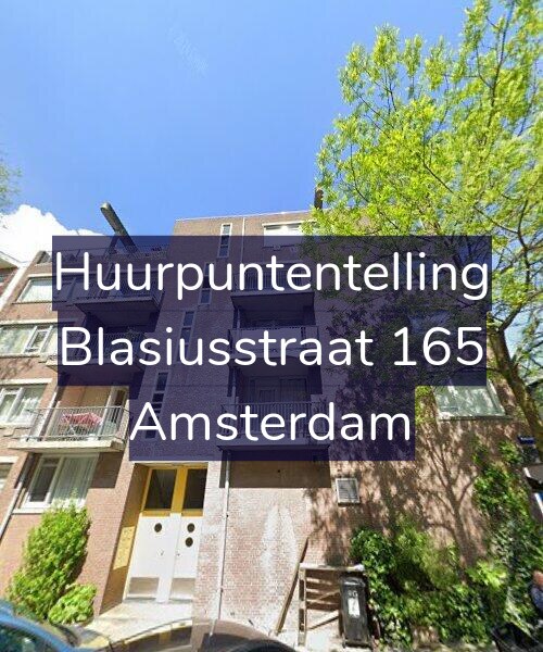 Foto gevel Huurpuntentelling voor Blasiusstraat 165, Amsterdam