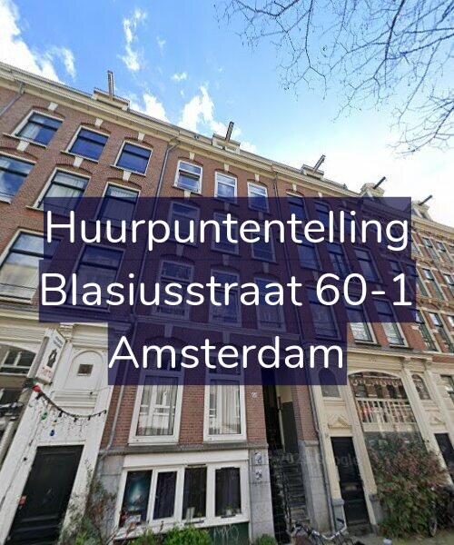Foto gevel Huurpuntentelling voor Blasiusstraat 60-1, Amsterdam