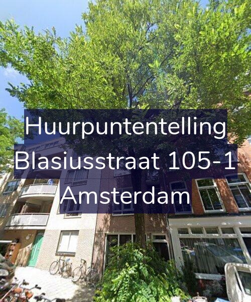 Foto gevel Huurpuntentelling voor Blasiusstraat 105-1, Amsterdam