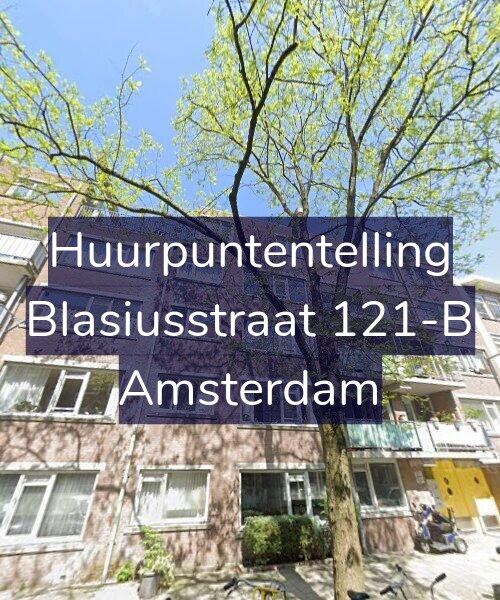Foto gevel Huurpuntentelling voor Blasiusstraat 121-B, Amsterdam