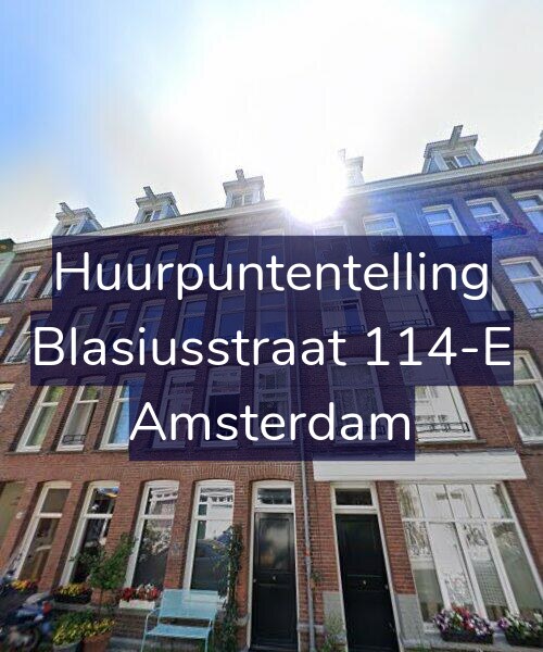 Foto gevel Huurpuntentelling voor Blasiusstraat 114-E, Amsterdam