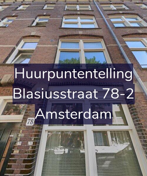 Foto gevel Huurpuntentelling voor Blasiusstraat 78-2, Amsterdam