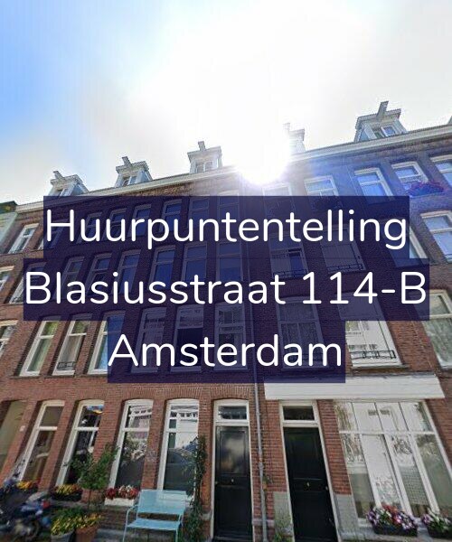 Foto gevel Huurpuntentelling voor Blasiusstraat 114-B, Amsterdam