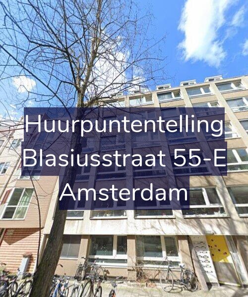 Foto gevel Huurpuntentelling voor Blasiusstraat 55-E, Amsterdam