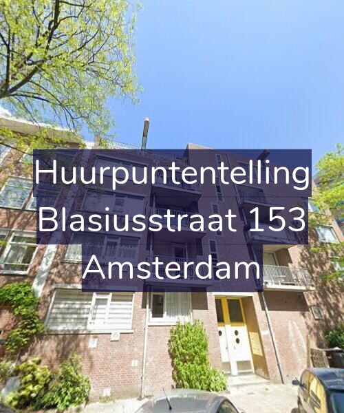Foto gevel Huurpuntentelling voor Blasiusstraat 153, Amsterdam