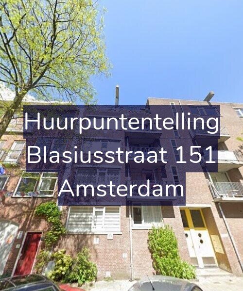 Foto gevel Huurpuntentelling voor Blasiusstraat 151, Amsterdam
