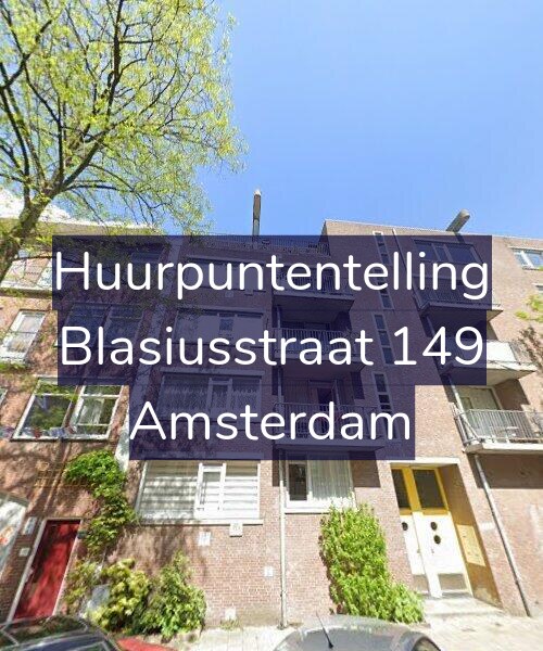 Foto gevel Huurpuntentelling voor Blasiusstraat 149, Amsterdam