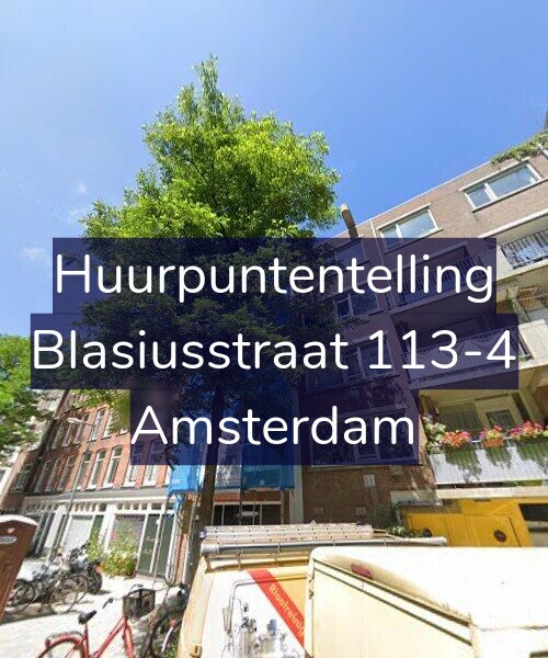 Foto gevel Huurpuntentelling voor Blasiusstraat 113-4, Amsterdam