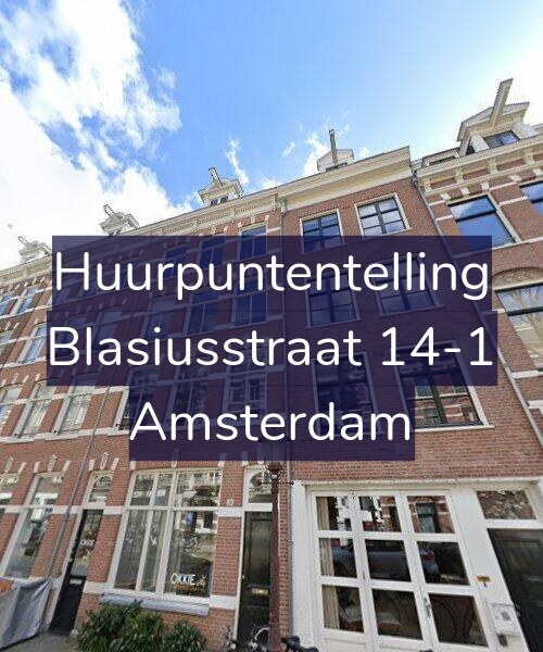 Foto gevel Huurpuntentelling voor Blasiusstraat 14-1, Amsterdam