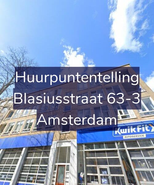 Foto gevel Huurpuntentelling voor Blasiusstraat 63-3, Amsterdam