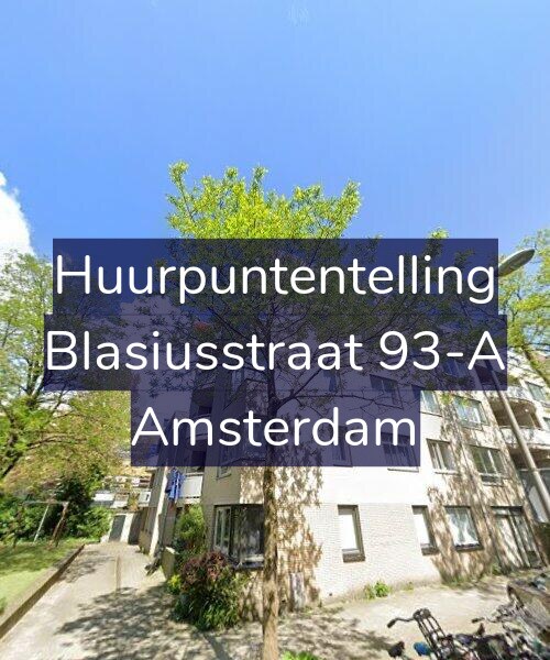 Foto gevel Huurpuntentelling voor Blasiusstraat 93-A, Amsterdam