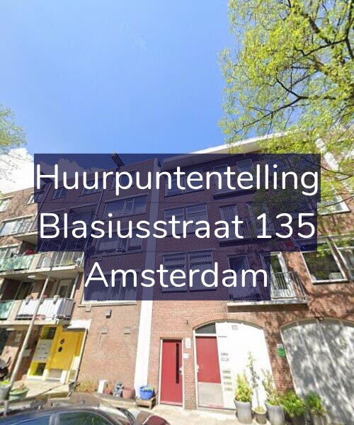 Foto gevel Huurpuntentelling voor Blasiusstraat 135, Amsterdam