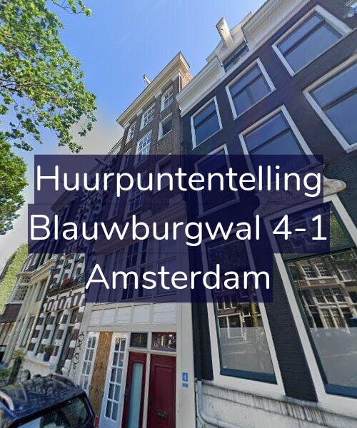 Foto gevel Huurpuntentelling voor Blauwburgwal 4-1, Amsterdam