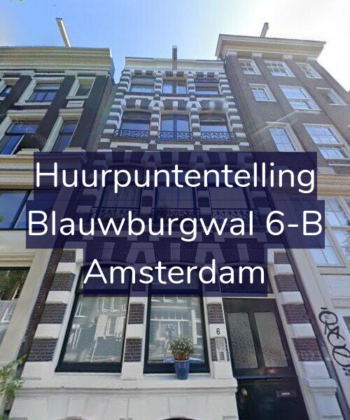 Foto gevel Huurpuntentelling voor Blauwburgwal 6-B, Amsterdam