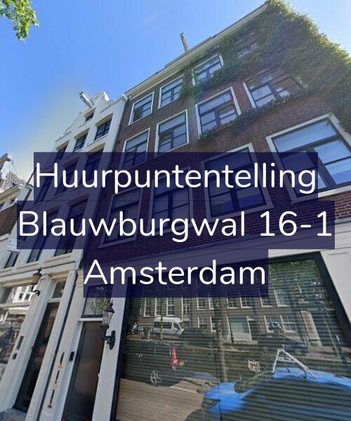 Foto gevel Huurpuntentelling voor Blauwburgwal 16-1, Amsterdam