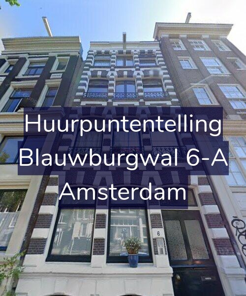 Foto gevel Huurpuntentelling voor Blauwburgwal 6-A, Amsterdam