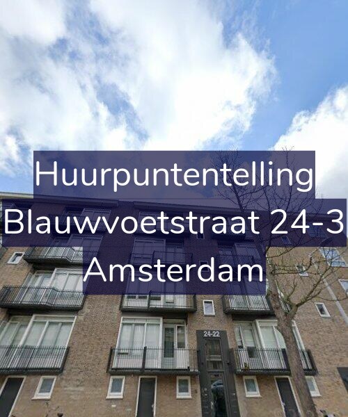 Foto gevel Huurpuntentelling voor Blauwvoetstraat 24-3, Amsterdam