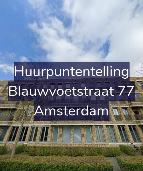 Foto gevel Huurpuntentelling voor Blauwvoetstraat 77, Amsterdam