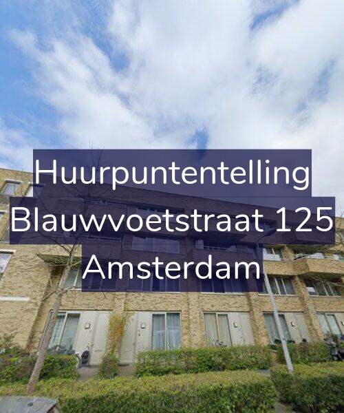 Foto gevel Huurpuntentelling voor Blauwvoetstraat 125, Amsterdam