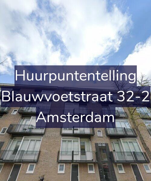 Foto gevel Huurpuntentelling voor Blauwvoetstraat 32-2, Amsterdam