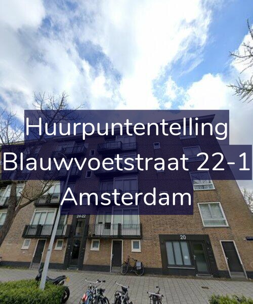 Foto gevel Huurpuntentelling voor Blauwvoetstraat 22-1, Amsterdam