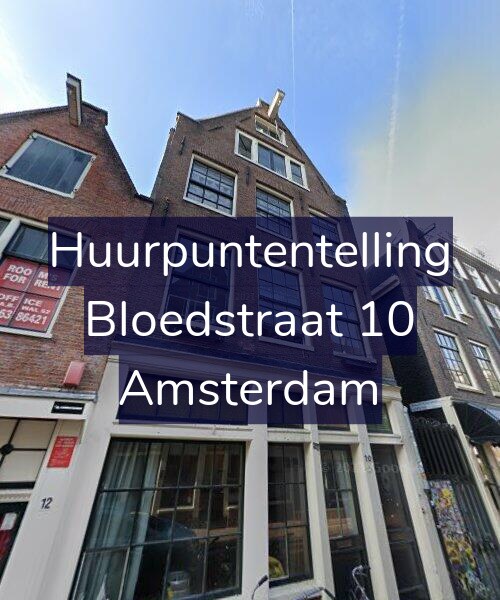 Foto gevel Huurpuntentelling voor Bloedstraat 10, Amsterdam