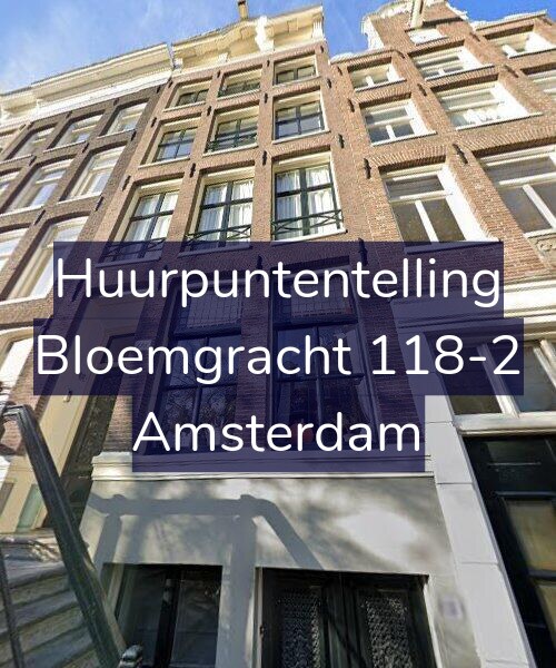 Foto gevel Huurpuntentelling voor Bloemgracht 118-2, Amsterdam