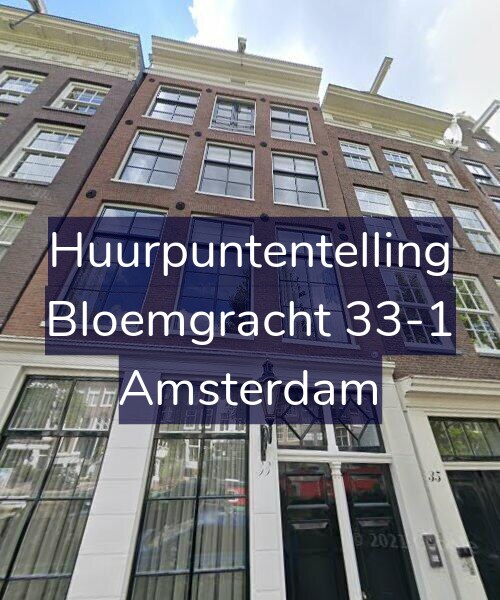 Foto gevel Huurpuntentelling voor Bloemgracht 33-1, Amsterdam