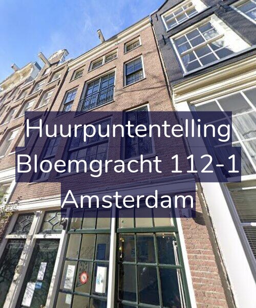Foto gevel Huurpuntentelling voor Bloemgracht 112-1, Amsterdam